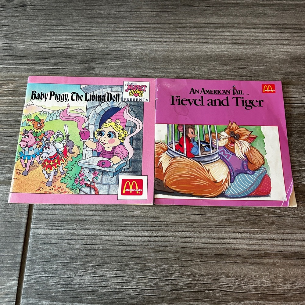 Vintage McDonalds Muppet Babies And American Tail Childrens Books‎ Bundle